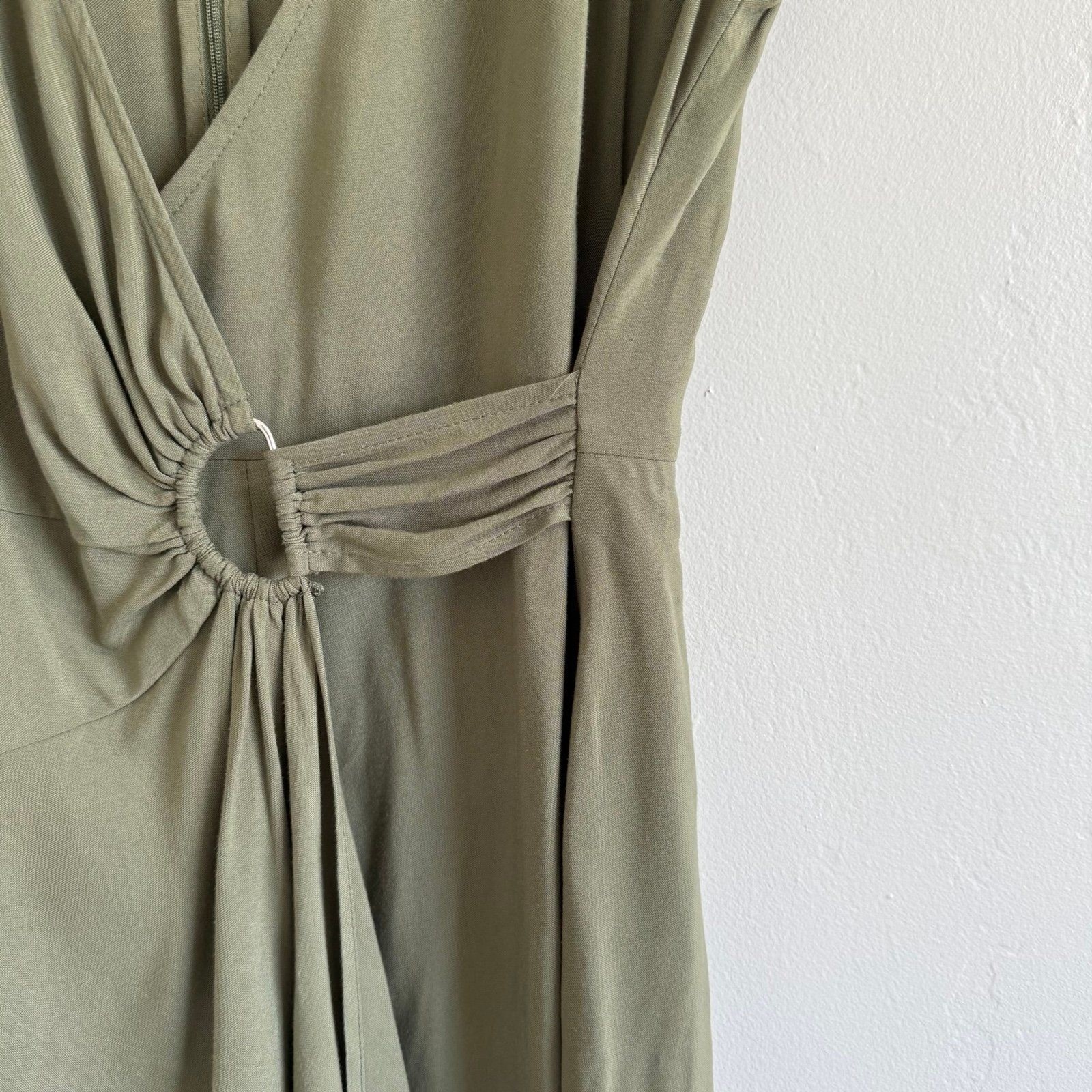 Maeve by Anthropologie Rayna Midi Wrap Dress in Green Size 8