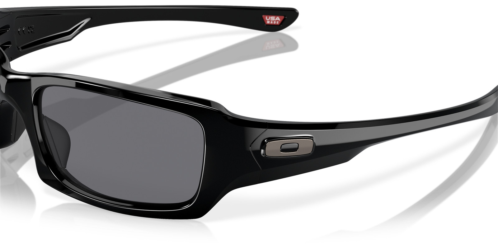Oakley Fives Squared Polished Black/Grey 54 mm Sunglasses OO9238-0454