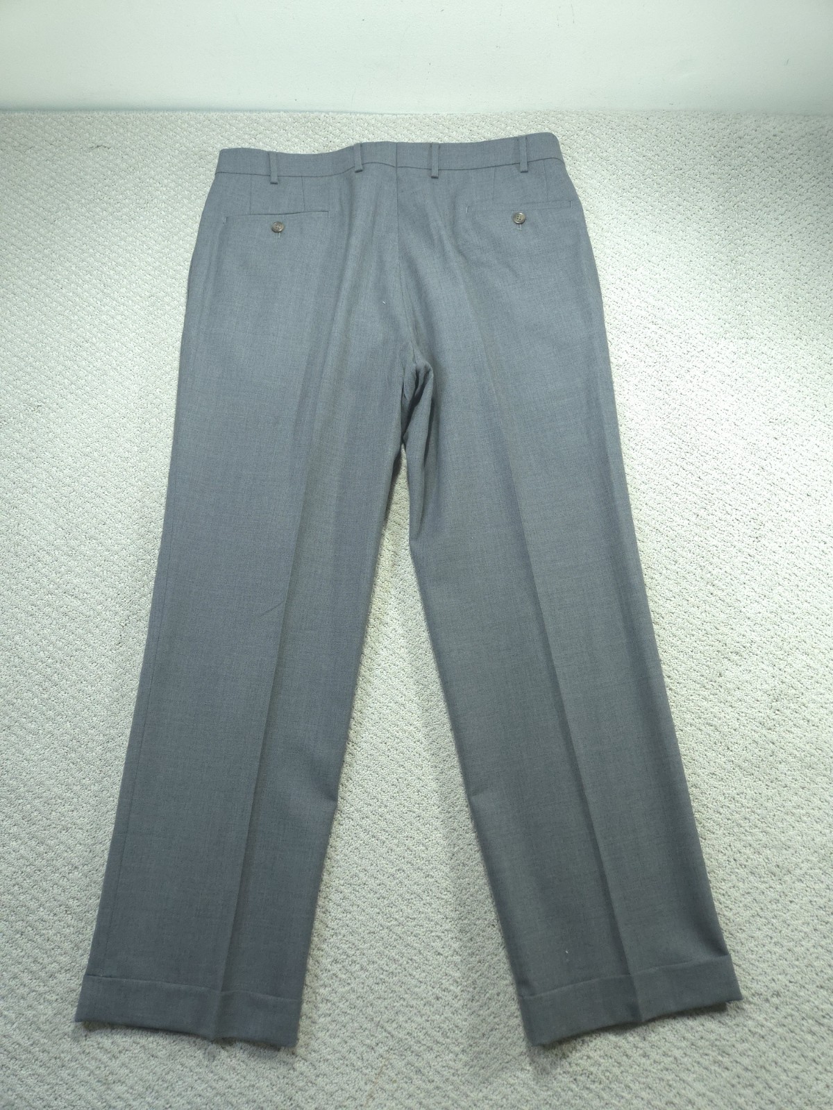 Ralph Lauren Pants Mens 36×30 Gray Wool Dress Trousers Stretch Total Performance
