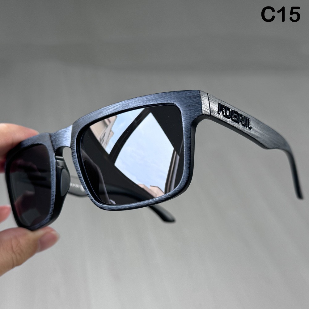 KDEAM Unisex Oversize Polarized Square Sunglasses Outdoor Driving Sport Glasses