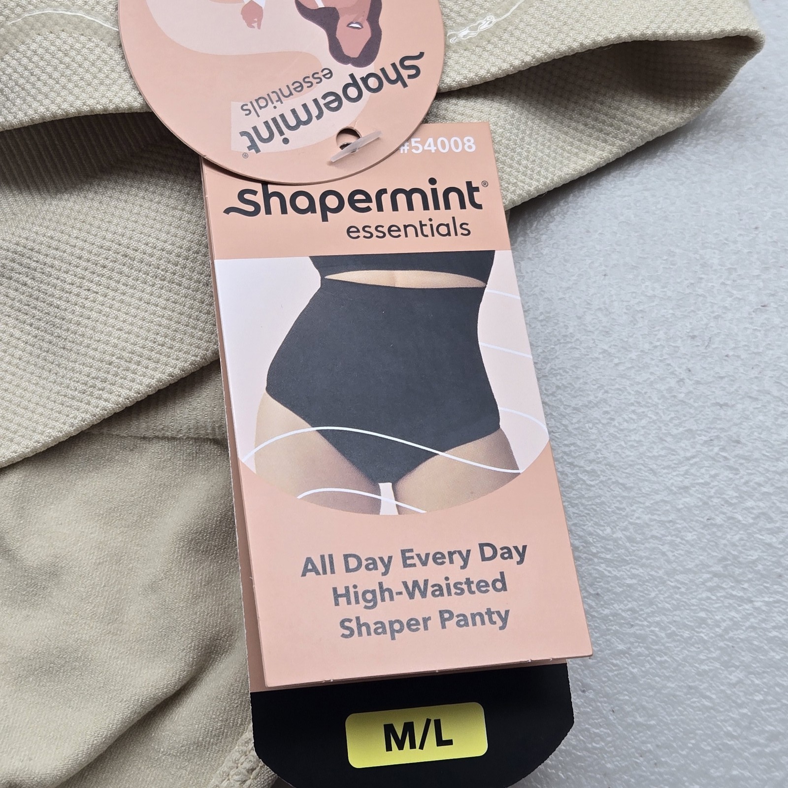 Shapermint Women Shaper Panty M/L Beige All Day Every High Waisted NWT