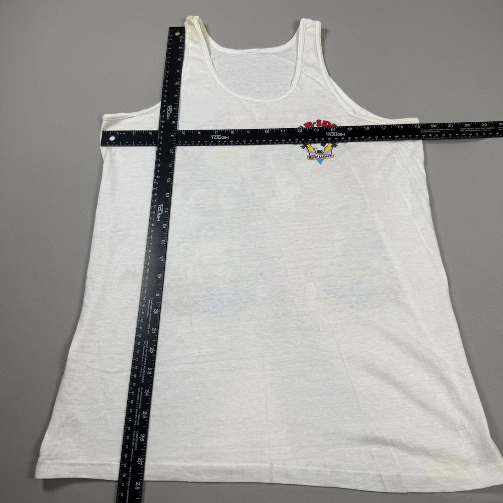 1980s Club Spuds Mackenzie Bud Light Promo Tank w/ Dog on a vacation