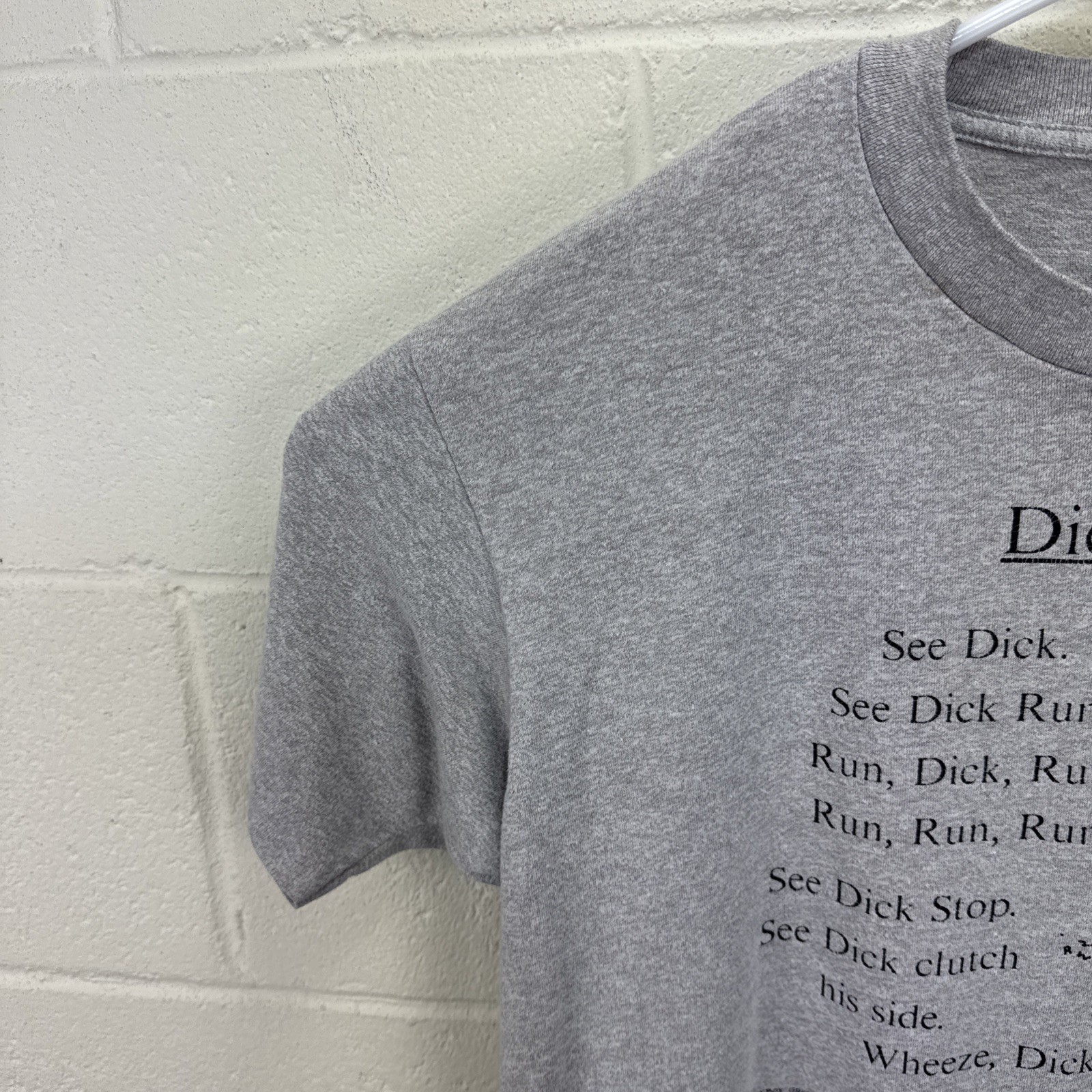 VTG 80s 90s T Shirt Hallmark Birthday Dick At 40 Running Over The Hill XL USA