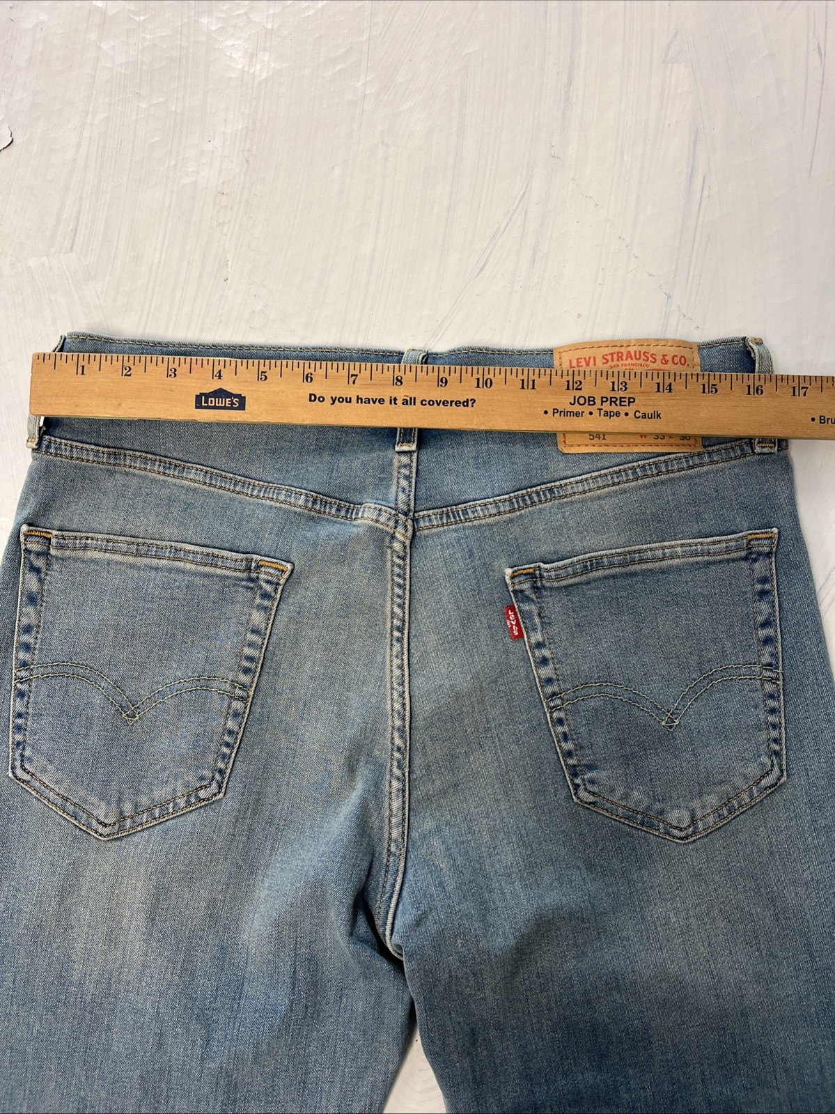 LEVI STRAUSS Men All Seasons Tech 541 Athletic Denim Jeans 33×30 Light Blue Wash