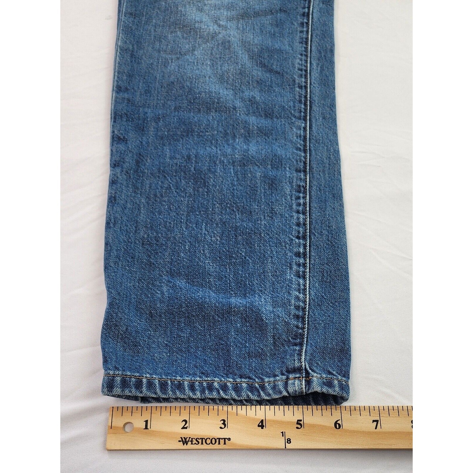 Cone Denim Jeans Womens 28×26 Blue High Rise Straight Leg Y2K Button Fly Casual