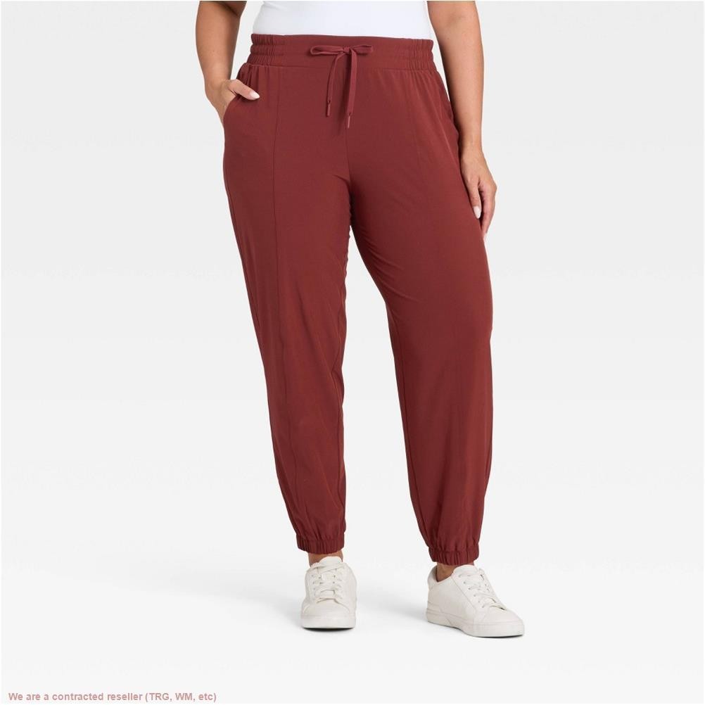Women’s Active Light Mid-Rise Joggers – All In Motion Maroon L *SEE DEAL!!!*