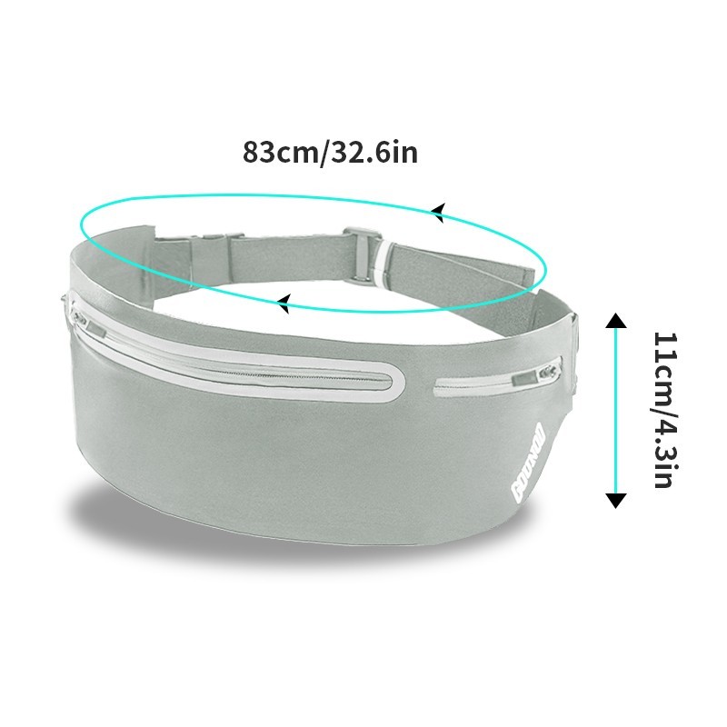 Waterproof Sport Runner Waist Bum Bag Running Jogging Belt Pouch Zip Fanny Pack