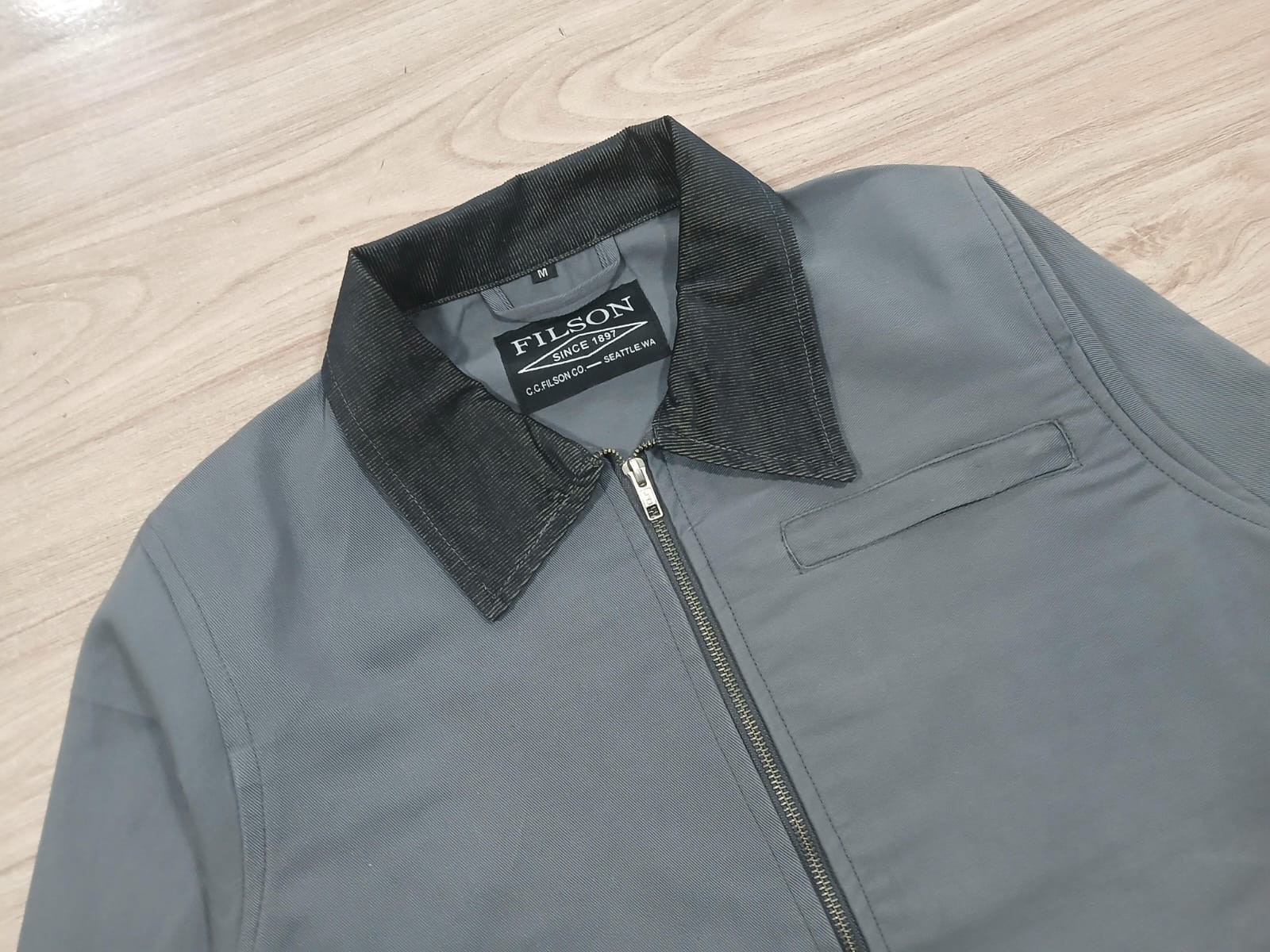 Filson Tacoma Work Jacket Charcoal 14oz Panama Cotton Canvas Coat