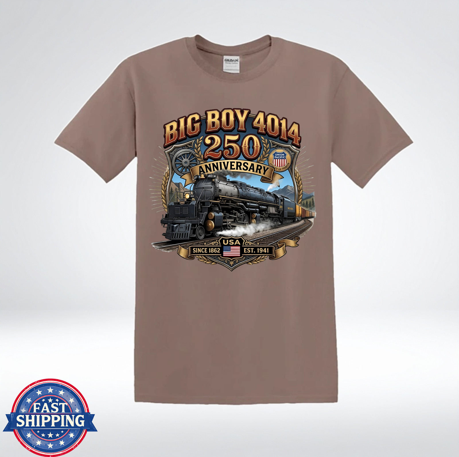Big Boy 4014 250 Anniversary Steam Train T-Shirt
