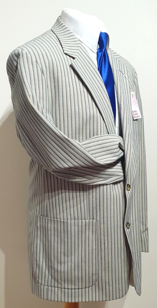 Wellington Cruise Washable Patch pocket Jacket 46″L Cream & grey stripe Boating