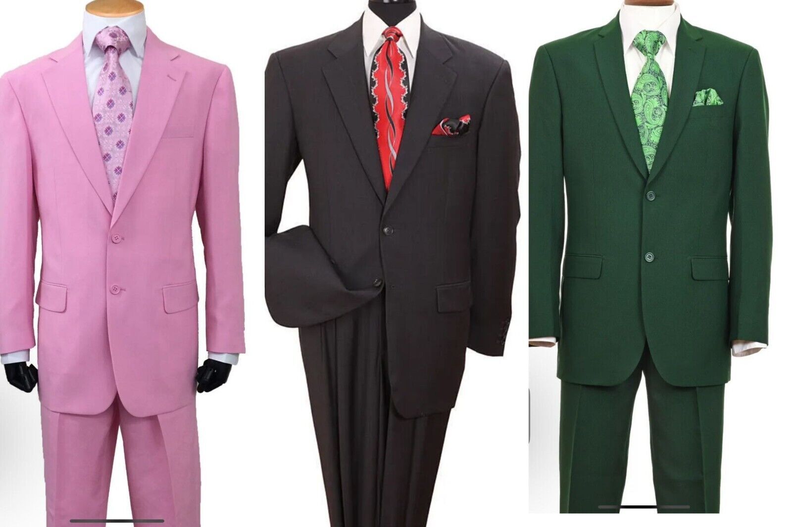 Men’s Formal Regular Fit Suit 2 Piece Two Button Jacket & Pants 702P