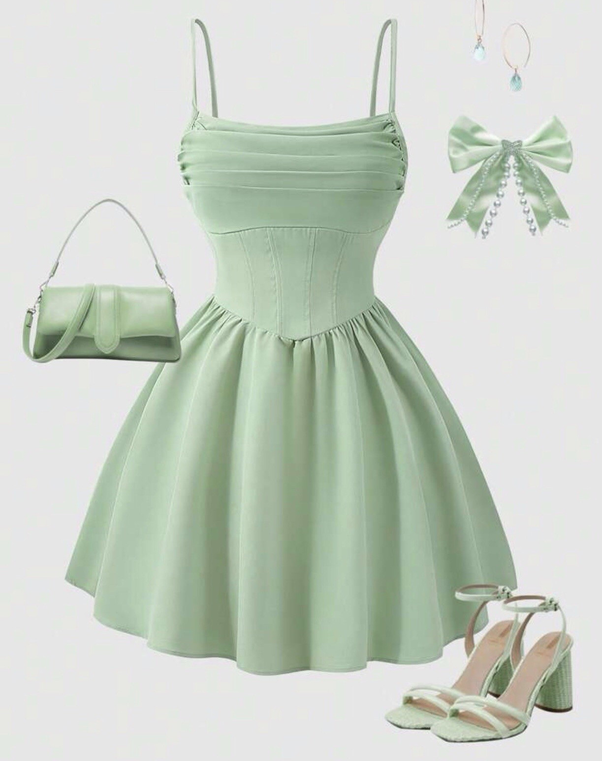 Girls Dress Size 13 Years Light Green Sleeveless New Without Tags