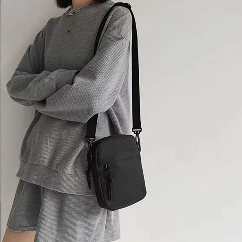 Unisex Crossbody Bag Solid Color Lightweight Shoulder Phone Bag Small Pouch