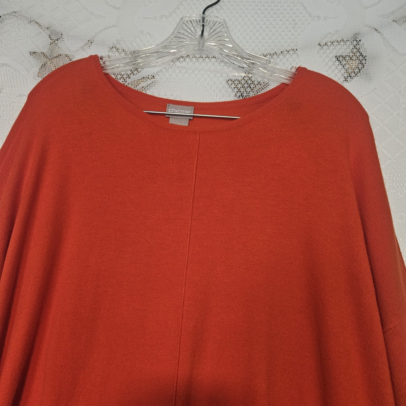 Chicos Medium Size 1 Soft Warm Cashmere Blend Tunic Sweater Oversized Colorful