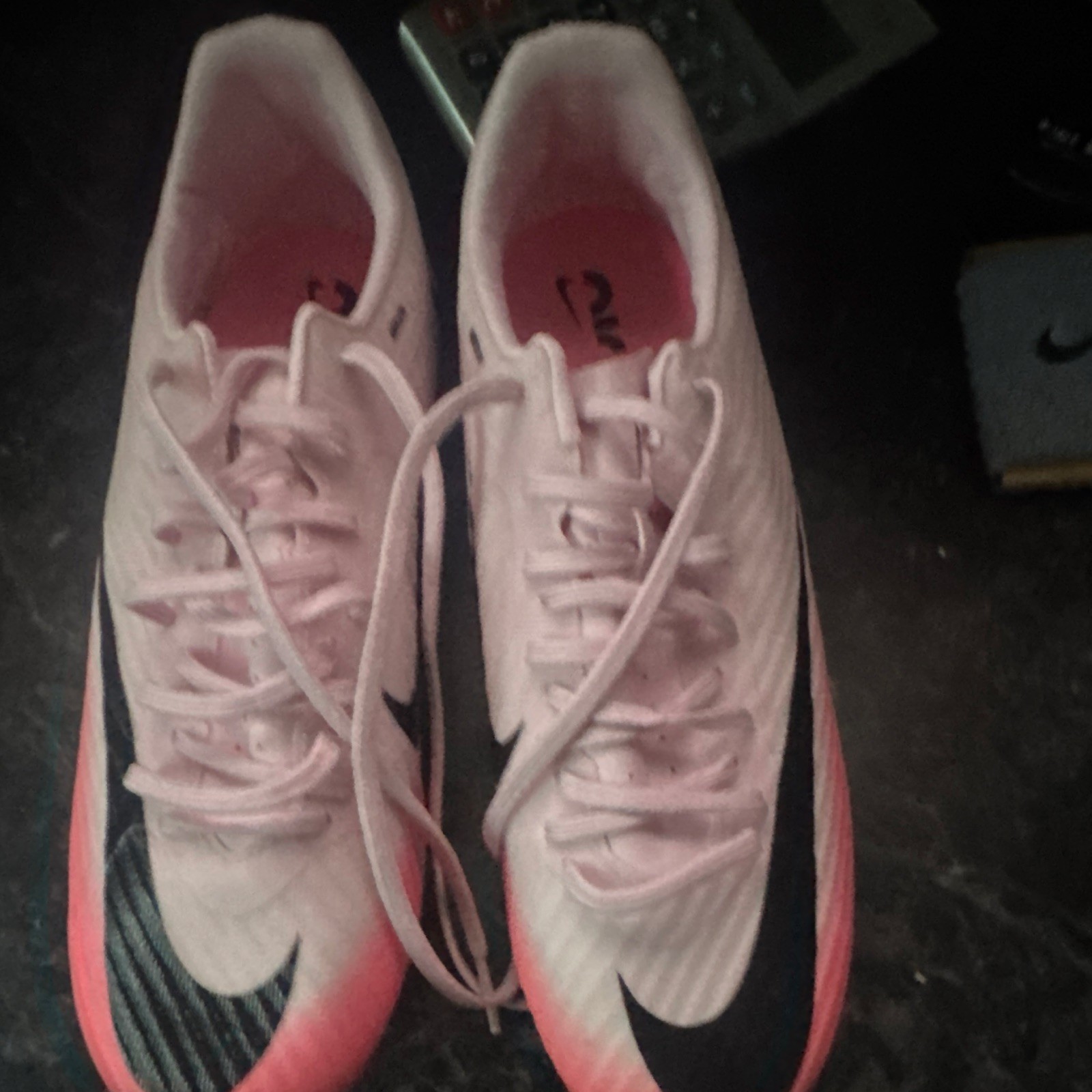 Nike Mercurial Men’s Low Top Lace-Up Soccer Cleats Solid Pink White Black