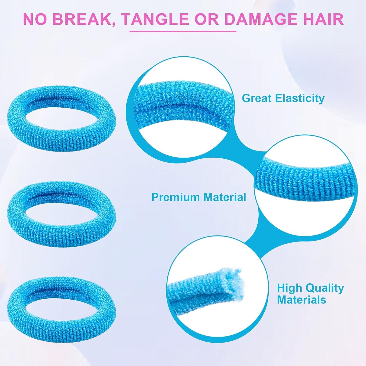400 PCS Multicolor Cotton Hair Ties Small Baby Hair Ties for Kids and Girls