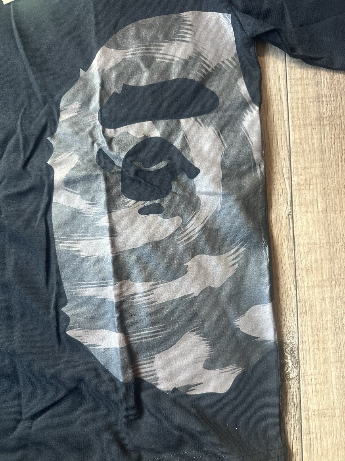 A Bathing Ape BAPE Men’s L Black Short Sleeve Crew Neck Ape Head Graphic Tee