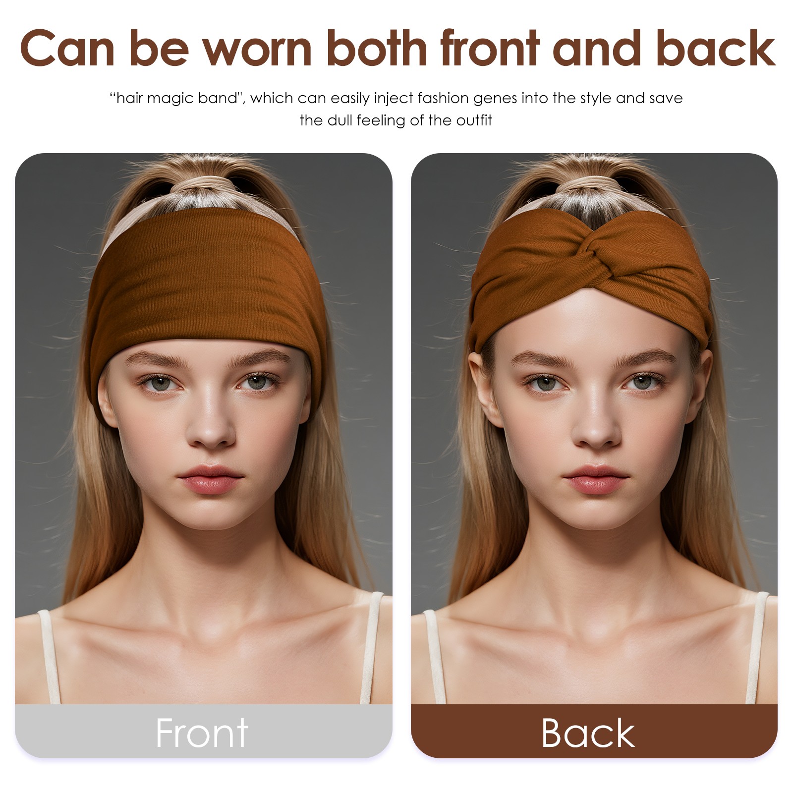 10pcs Women’s Bohemian Wide Elastic Headbands Yoga Running Sports Hairbands