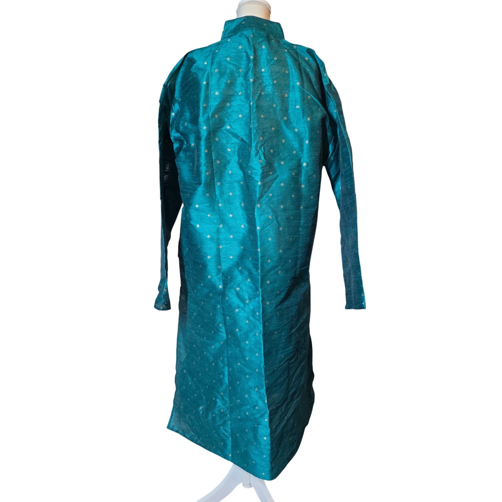 NWT RAJASI POSHAK Teal Geometric Pattern Ethnic Churidar Kurta Men Boys 110cm