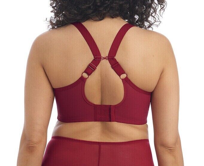 Elomi Matilda Underwire Plunge Bra #8900 Sizes UK 38GG Crimson Red NWT $72