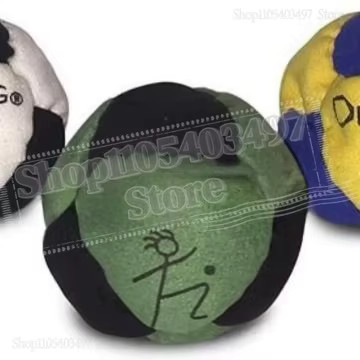Dirtbag Classic Footbag Hacky Sack 3-Pack with Carry Pouch,Sand-Filled 8-Panel S