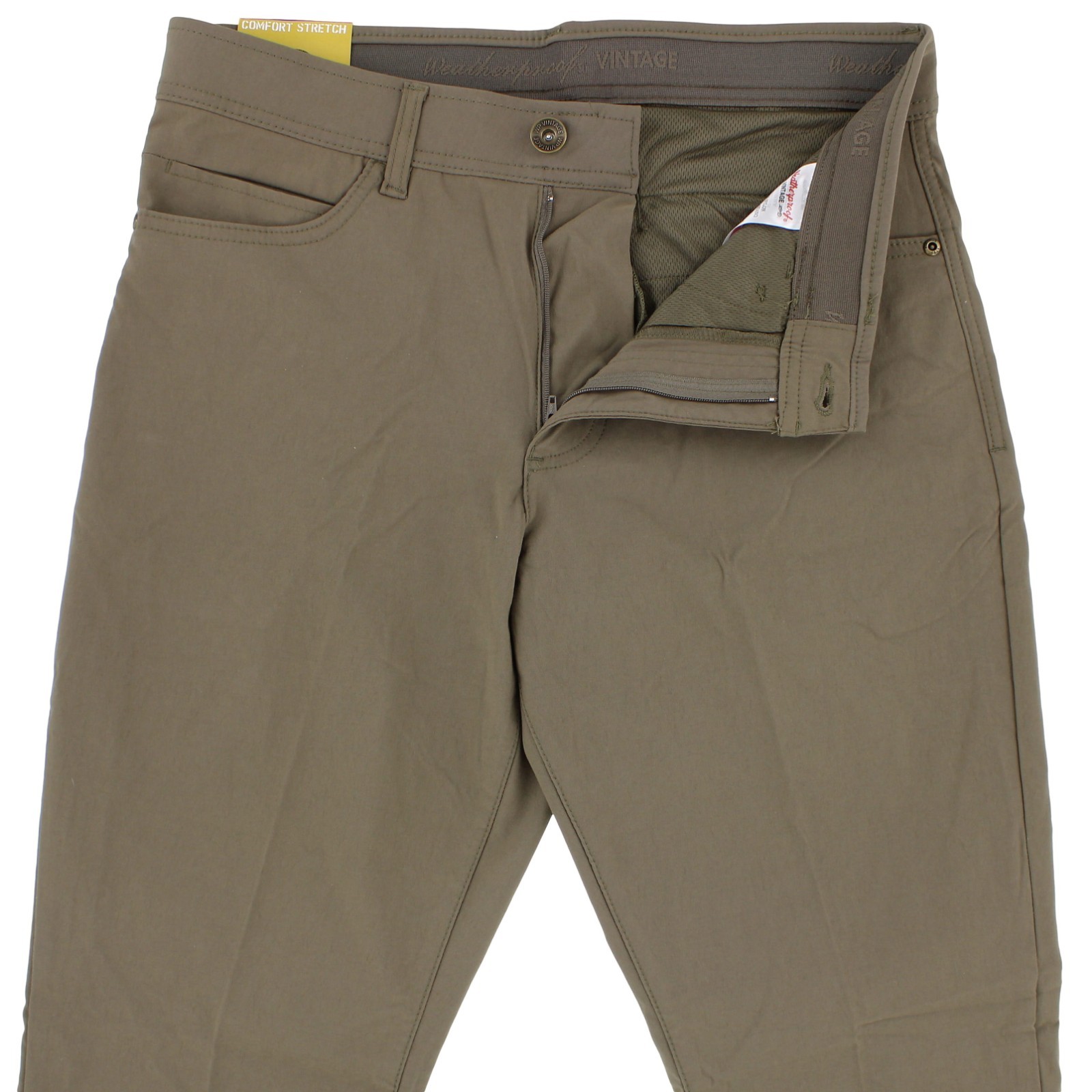 Weatherproof Vintage Comfort Stretch Pants, Men’s Tapered, 5 Pocket Design