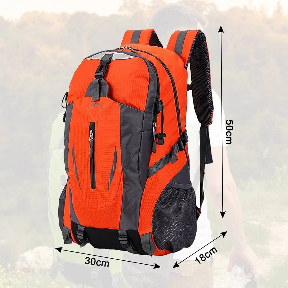 Men Women School Book Bag Rucsack Camping Hiking Backpack 40L Large Bag USA