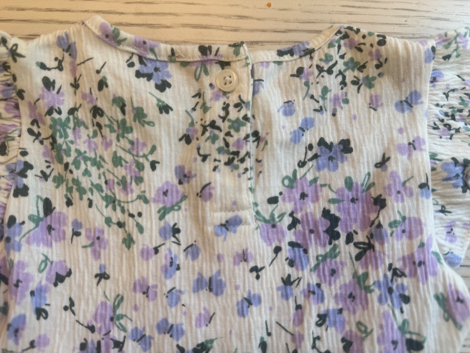 Crewcuts girls floral summer dress 6-12 months matching bloomers ruffle sleeves