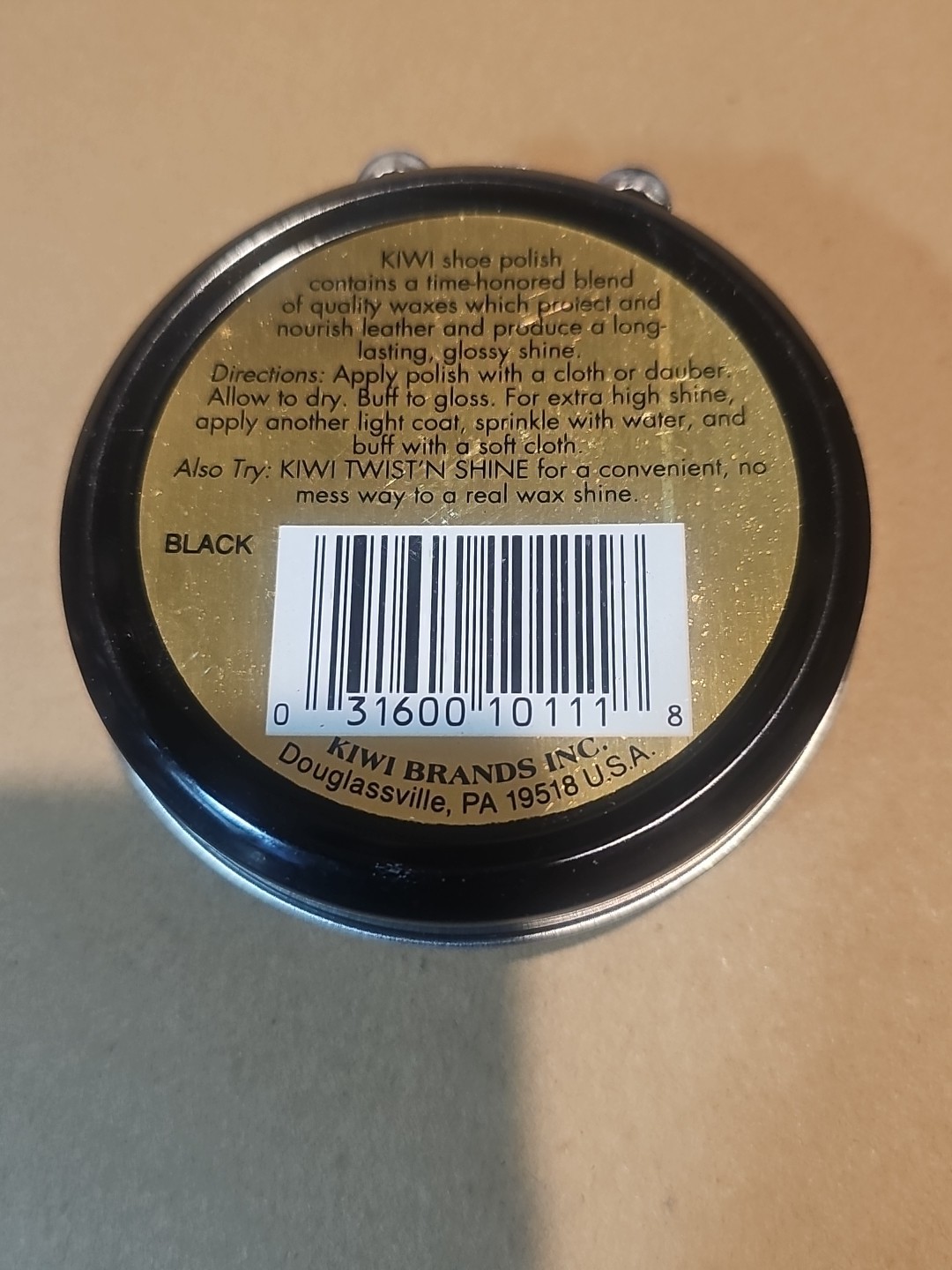 10 Pack Kiwi Shoe Polish Renews and Protects BLACK Leather 1 1/8 oz or-32g, 5/12