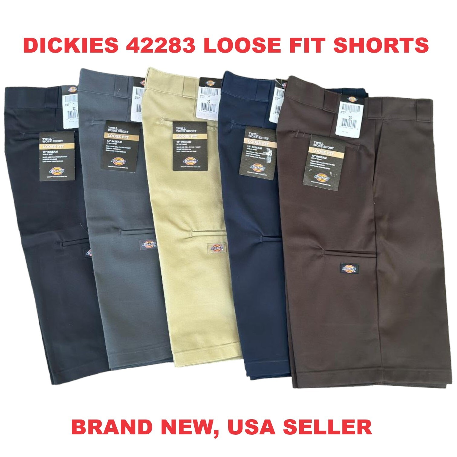 BIG SALE! Dickies 42283 13″ Loose Fit Work Shorts Multiple Colors