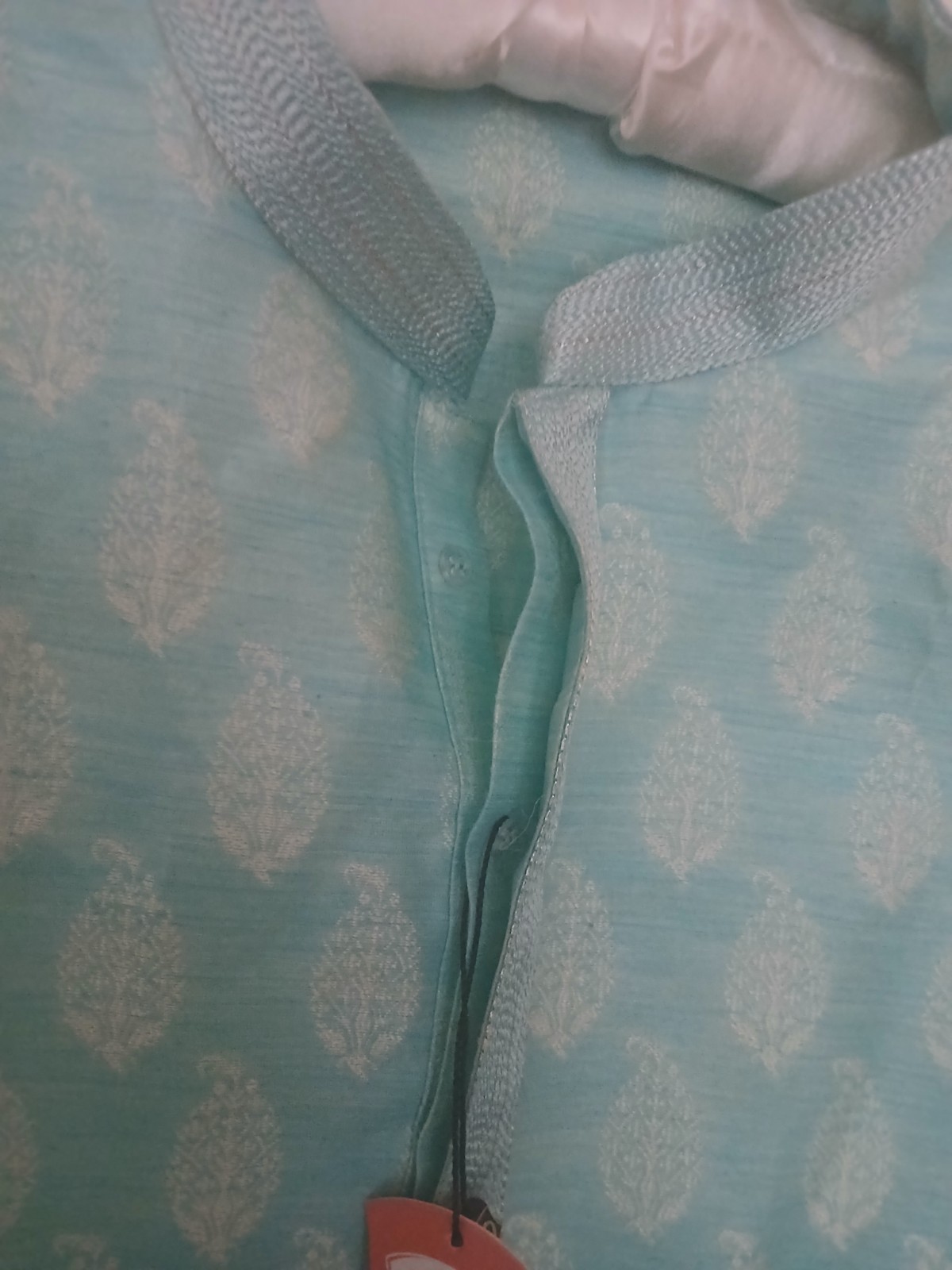 Manyavar XXL Kurta Light Aqua Men’s Tunic New 110 CM 44