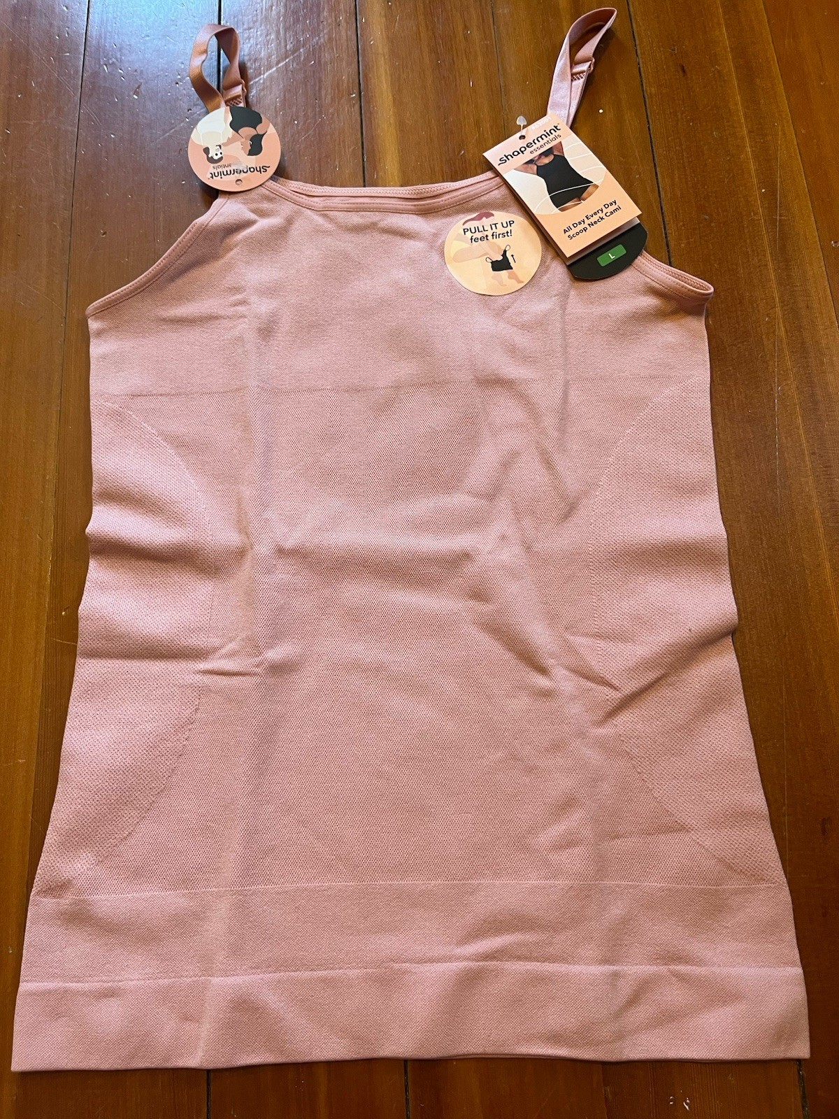 Shapermint Essentials Shape Wear Cami Adjustable Straps Pink Size L