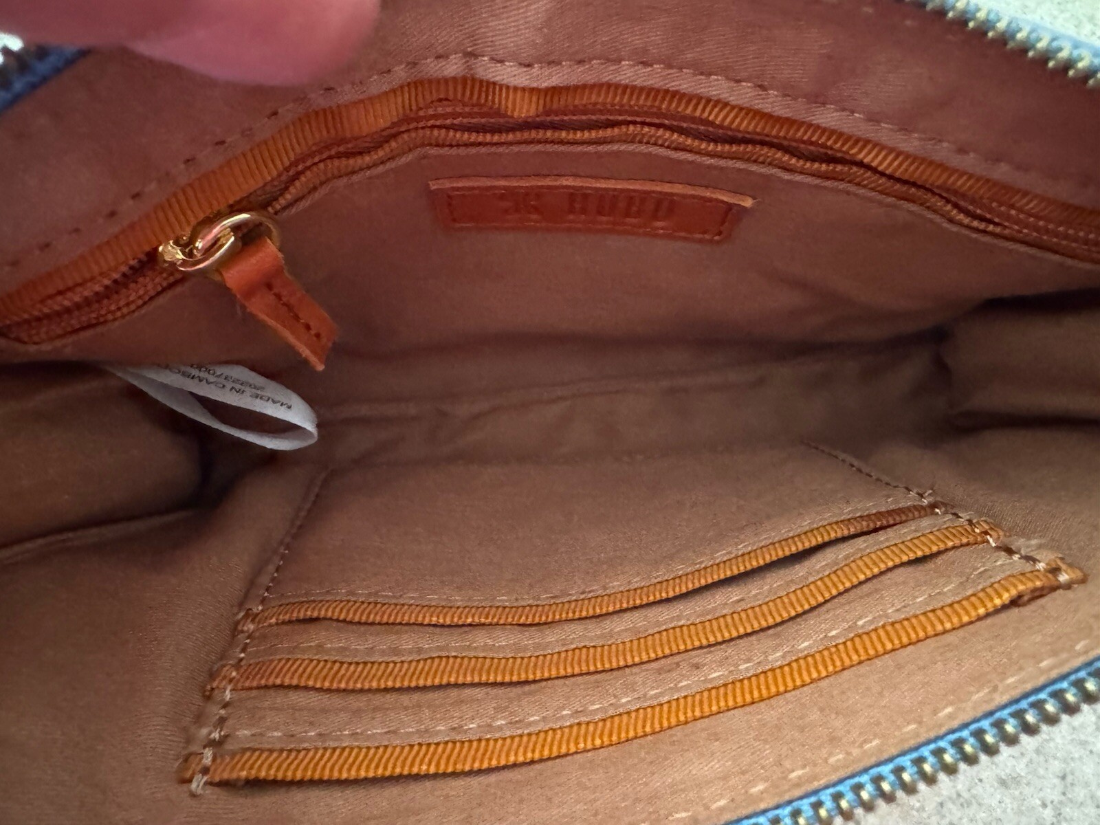 HOBO Jewel Small Leather Crossbody Bag in Tranquil Blue CLEAN