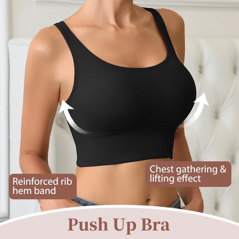 Women’s Seamless Wireless Bra Adjustable Strap Full Coverage Comfort