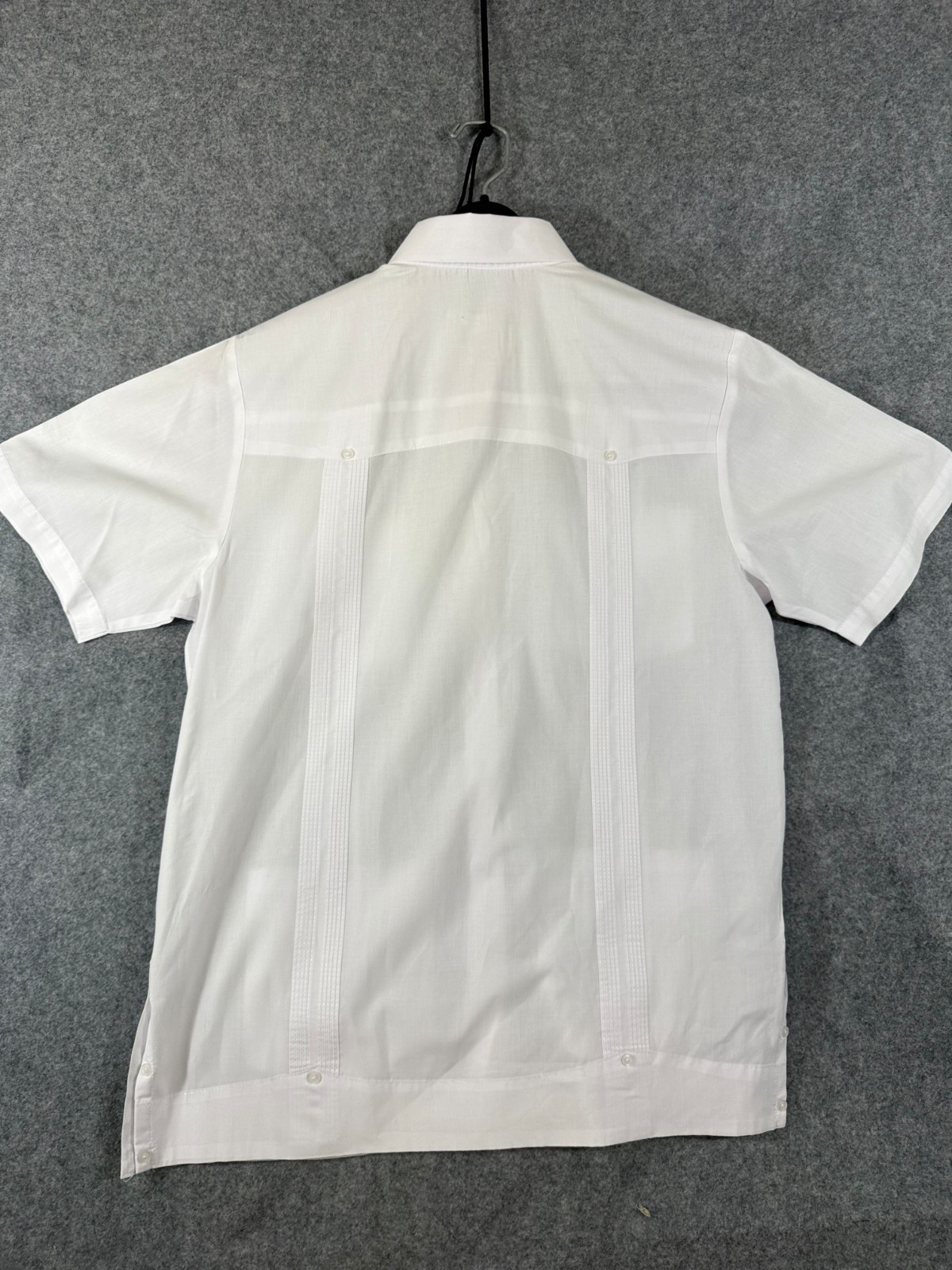Mojito Guayabera Mexican Wedding Shirt Mens S White Cuban Short Sleeve 4-Pockets