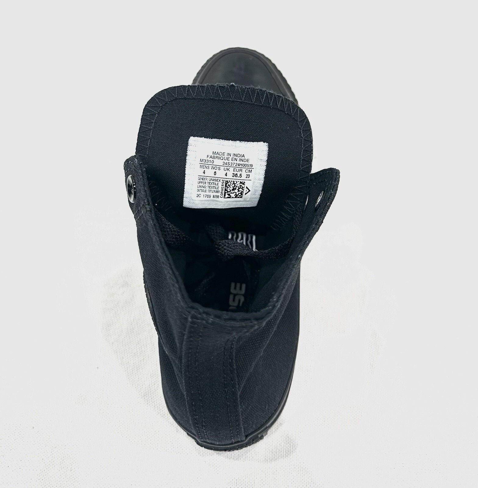 CONVERSE, CHUCK ALL STAR TAYLOR, BLACK MONOCHROME, M3310, MEN 4/ WOMEN 6