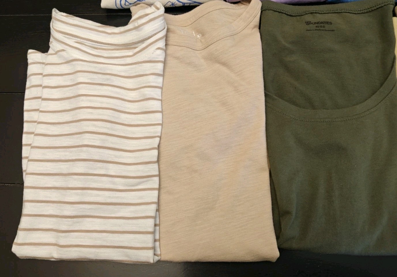 Women’s Basic Tees Size XS Lot of 7 Plain T-shirts Solids Tops Lot plain