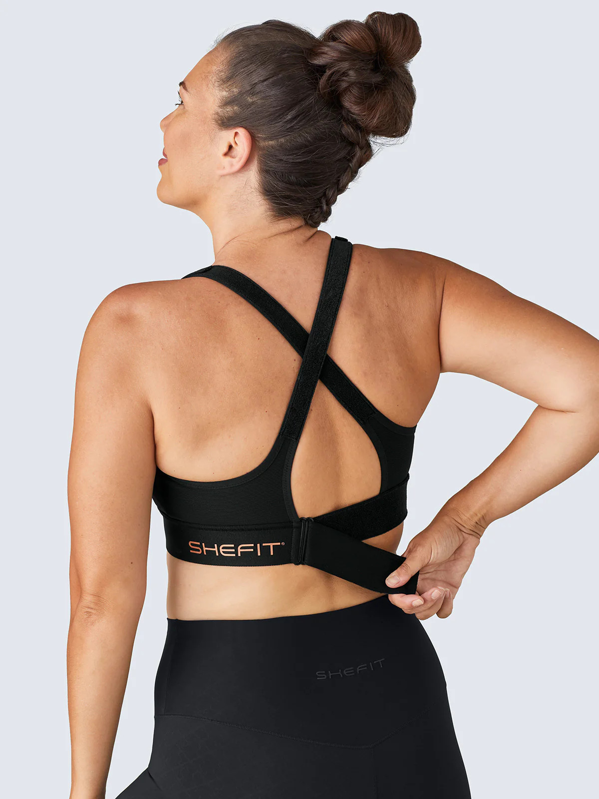 SHEFIT ULTIMATE Black Sports Bra Size 4Luxe High Support Athleticwear