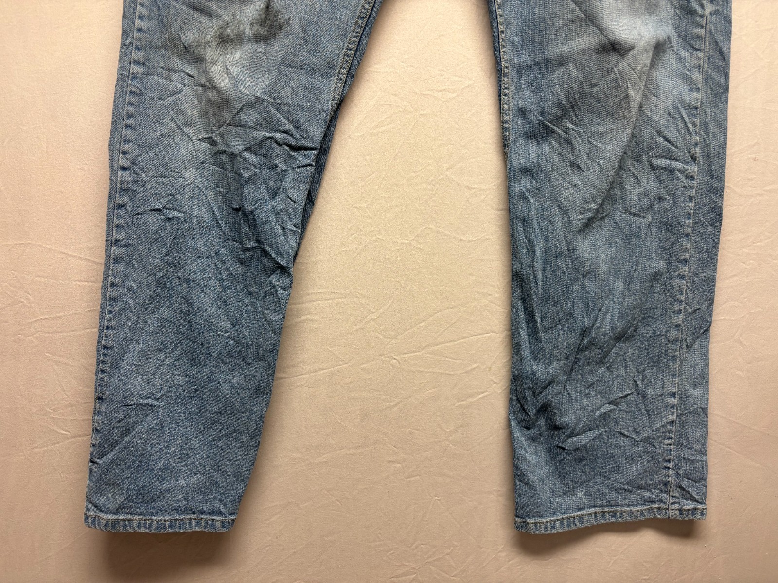 Levi’s Strauss Co. Jeans Mens Blue Denim Stretch Classic Fit Straight 38×33