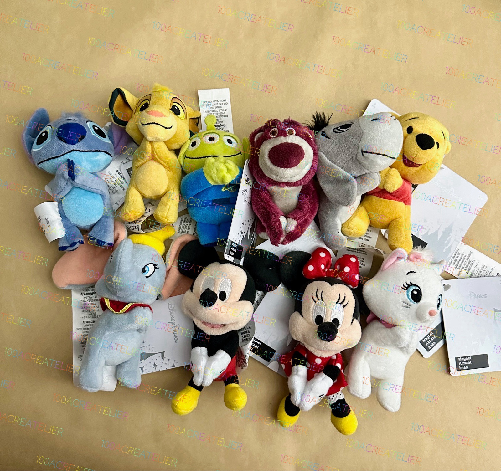Disney Parks Small Magnet Hands Plush Pal