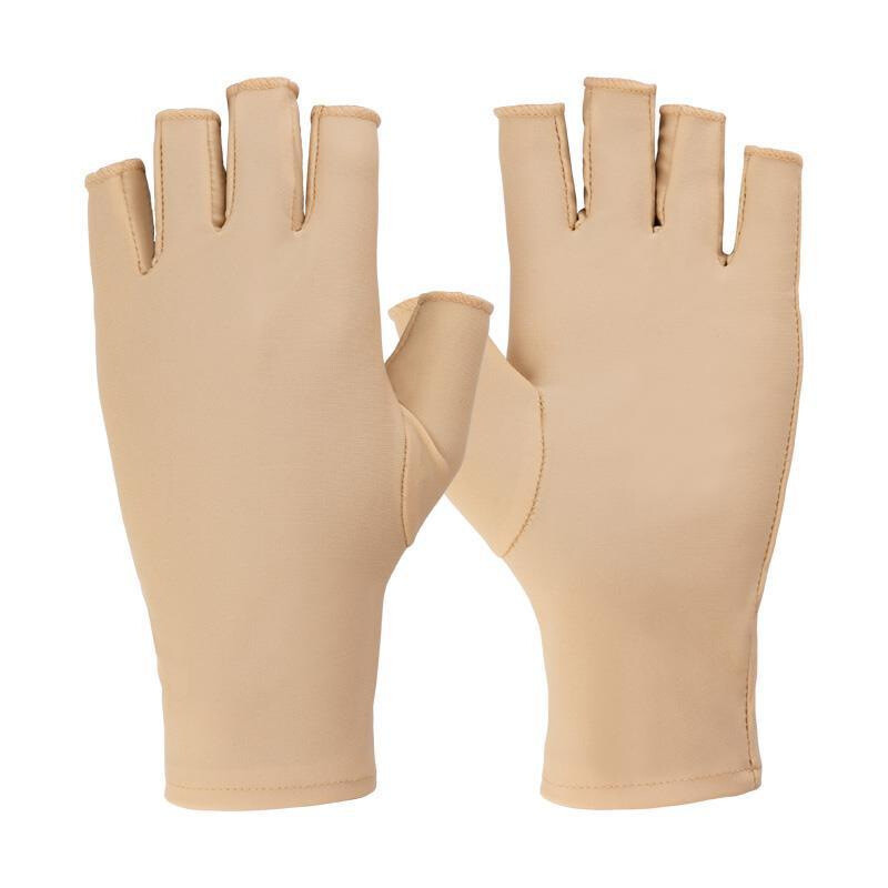 2× Cooling Ice Silk Gloves Anti-UV Sun Protection Half Finger Driving Gloves USA