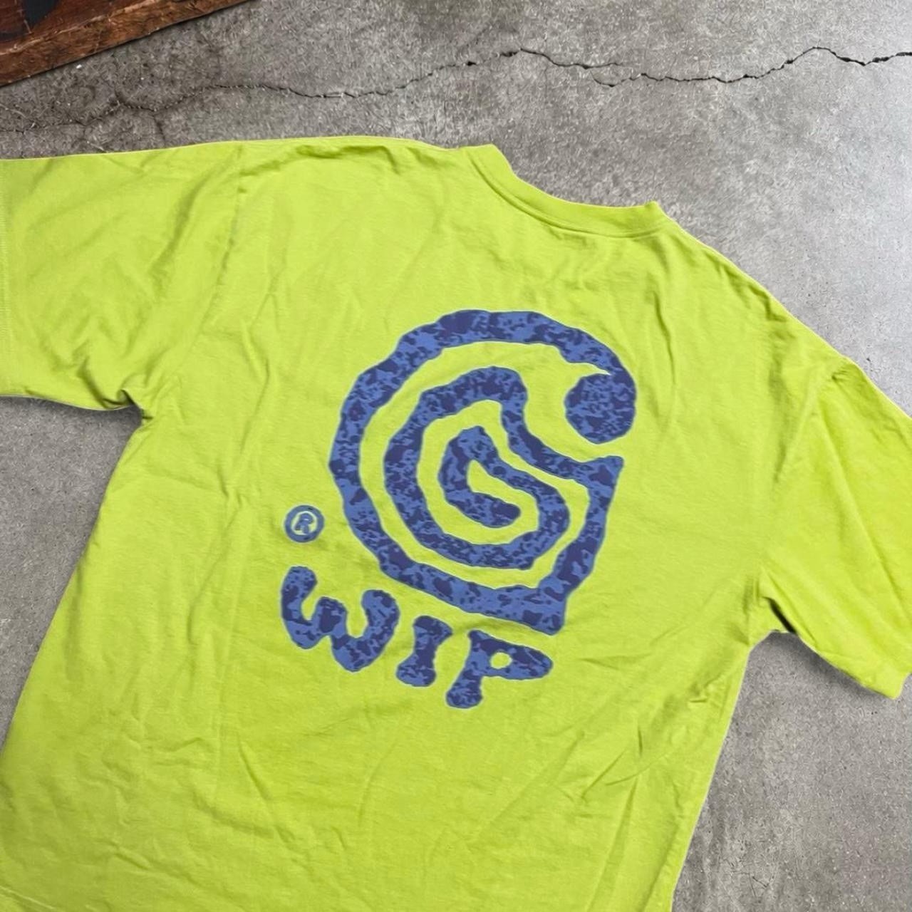 Carhartt WIP G-WIP Spiral Logo Graphic T-Shirt Neon Lime Green XL