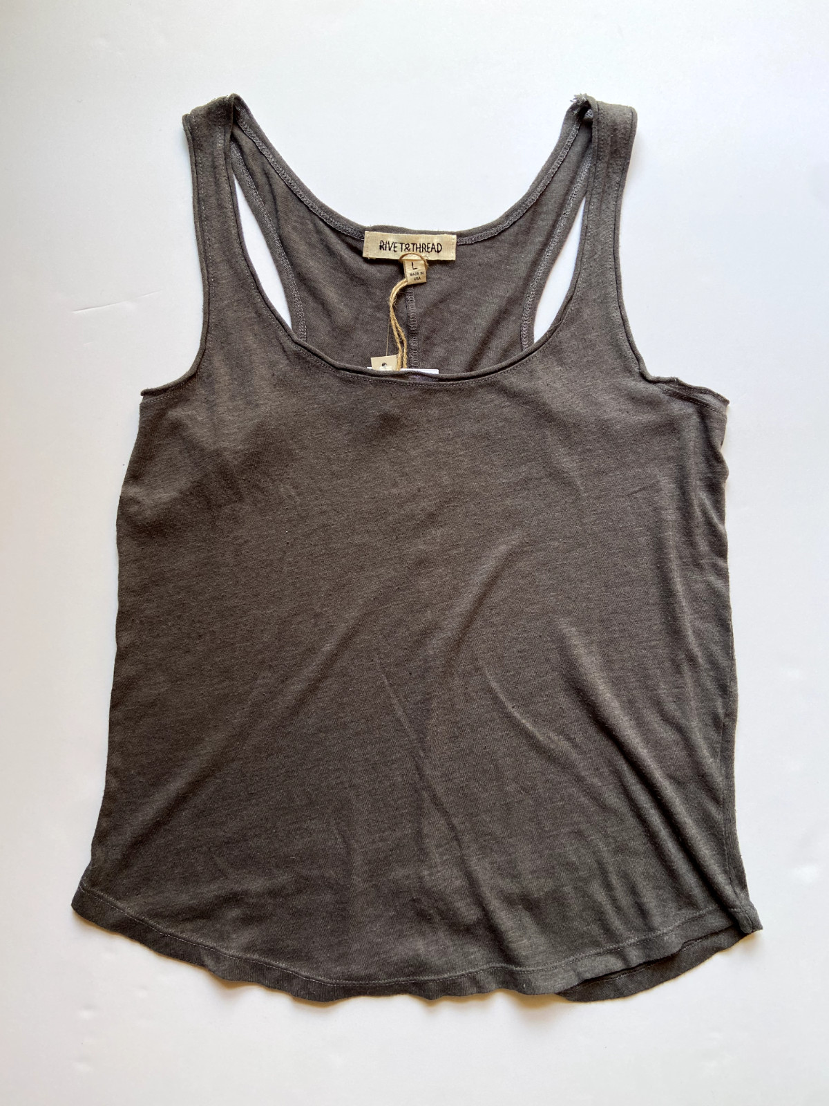 Rivet & Thread x J.Crew Womens Tank (NWT) Grey, Garment Dyed, UP TO 70% OFF MSRP