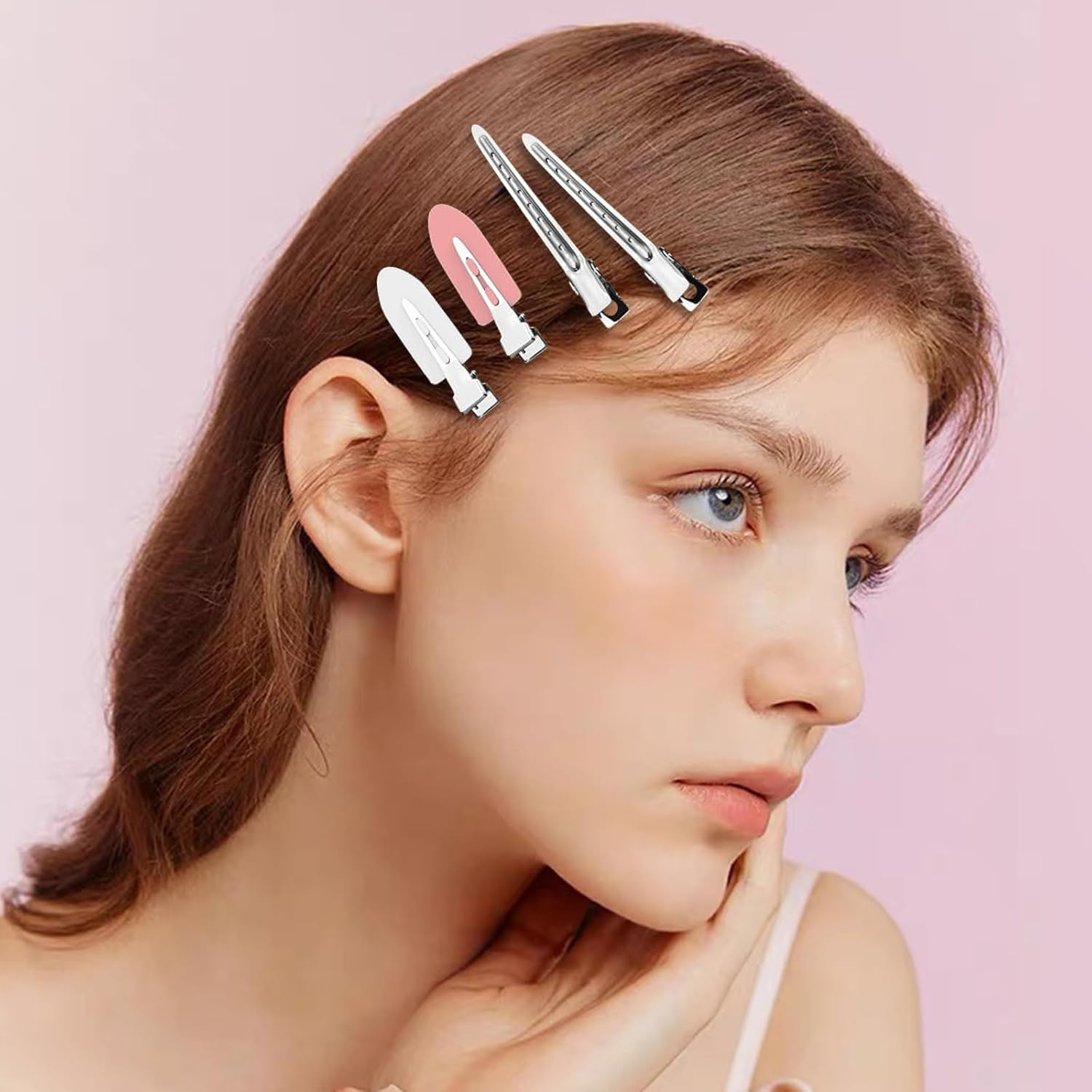 40 Pcs Hair Clips Women Styling, Alligator Metal Hair Clips, Hair Pin Curl Rolle