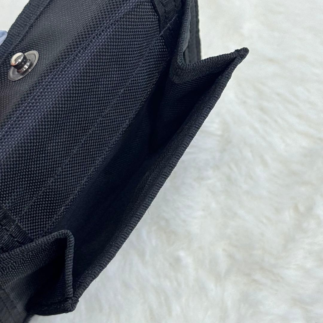 Porter Heat Bifold Wallet Compact Black Durable Material Used Condition