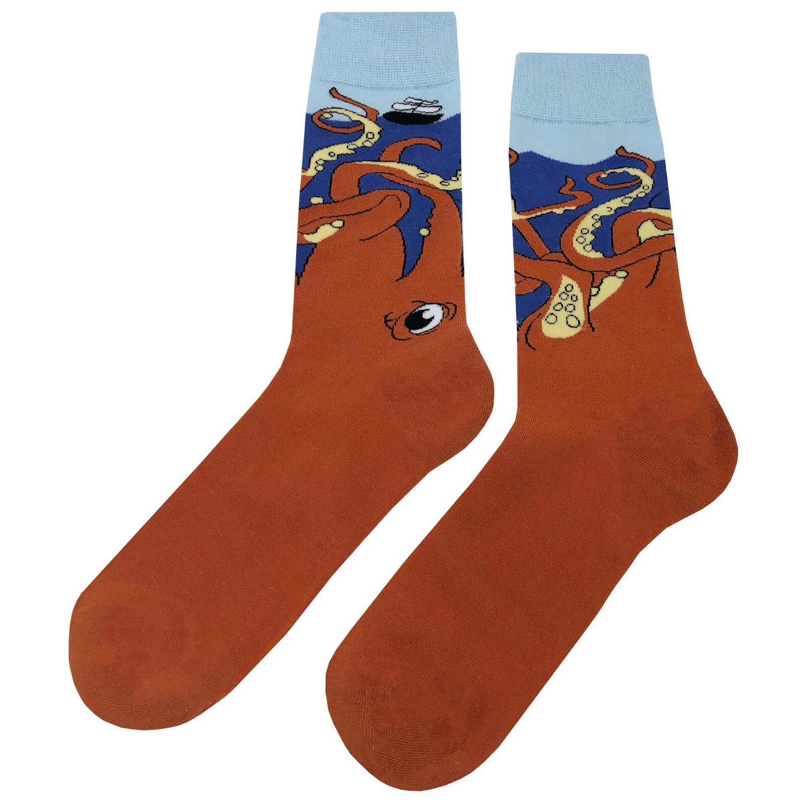 NWT Octopus Dress Socks 4 Pack Novelty Men 8-12 Crazy Fun Sockfly