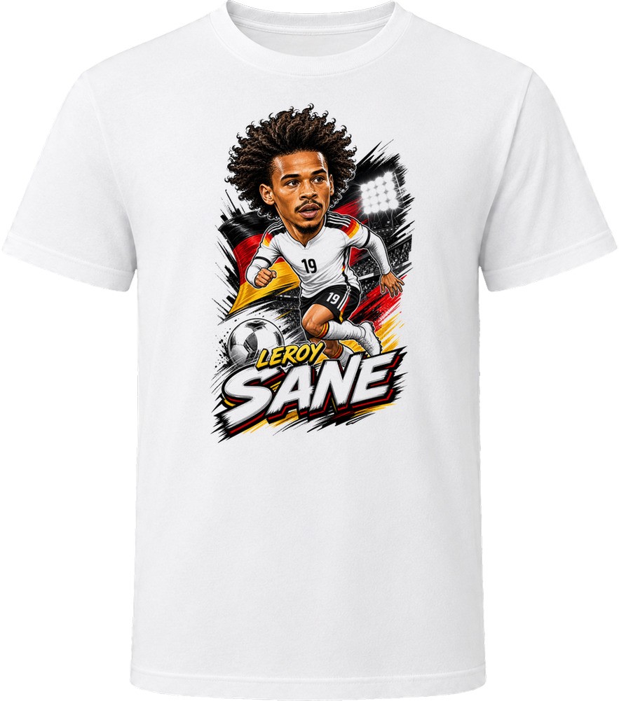 Leroy Sane, Germany Caricature Soccer 2026 T Shirt