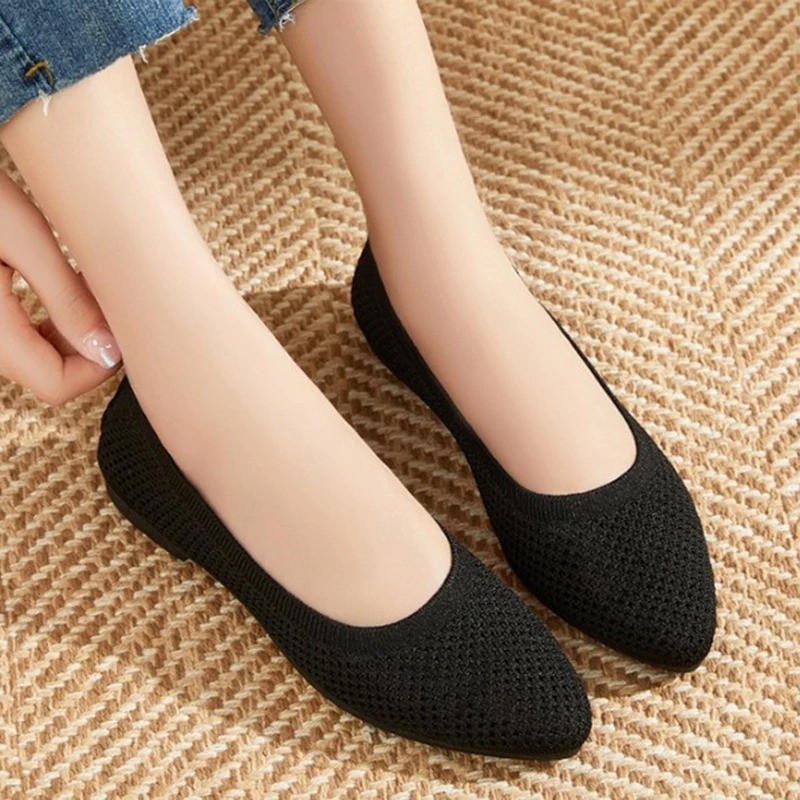 2025 Women Breathable Mesh Flats Slip On Lightweight Soft Casual Loafers Shoes