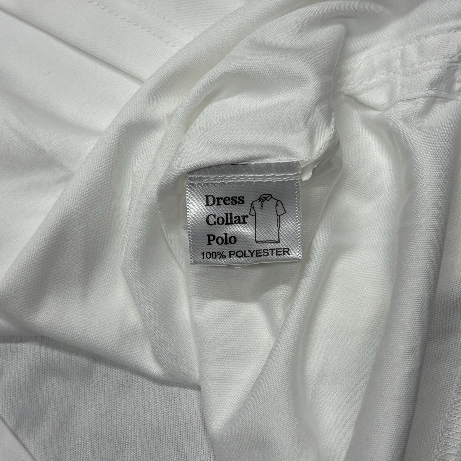 Collars and Co Mens New Dress Collar Performance Polo Shirt White Office Golf