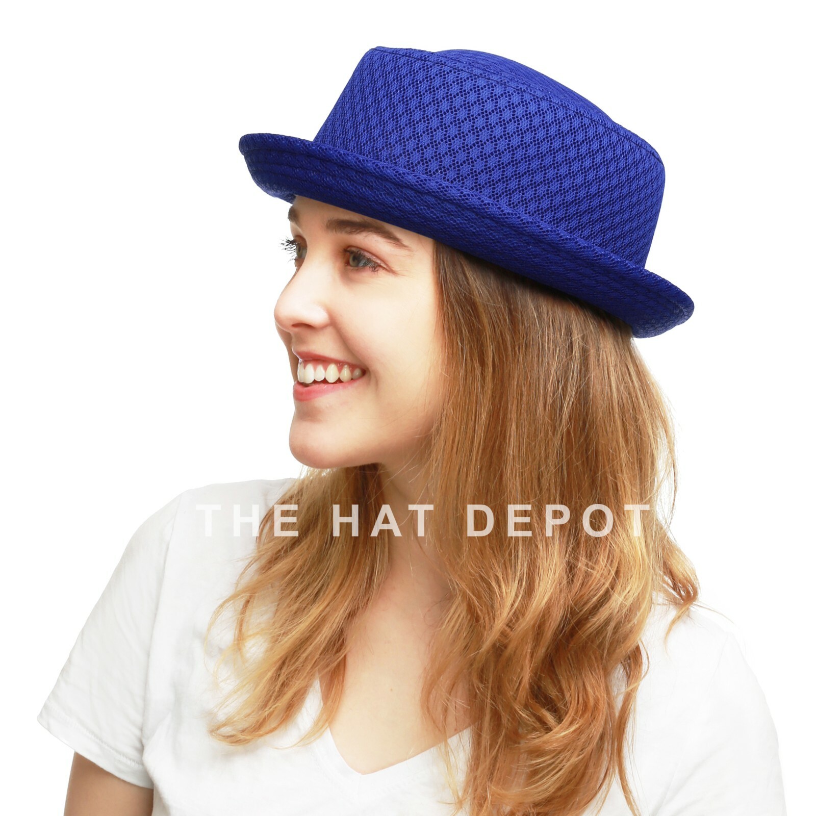 Porkpie Hat – Light Weight Classic Soft Cool Summer Mesh Porkpie Hat 7060